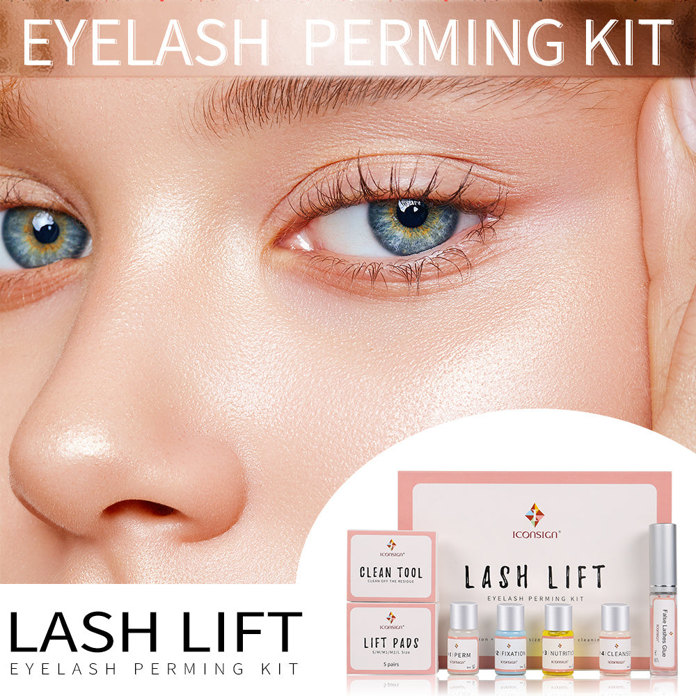 Kit de levantamiento de pestañas ICONSIGN, kit de permanente de pestañas, rizador de pestañas, herramientas de maquillaje de ojos