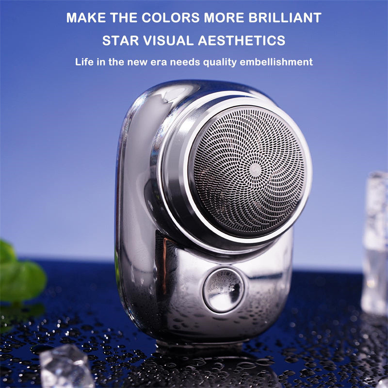 Mini afeitadora facial inalámbrica portátil, recargable por USB, eléctrica, en seco y húmedo, sin dolor, tamaño pequeño, para hombres.