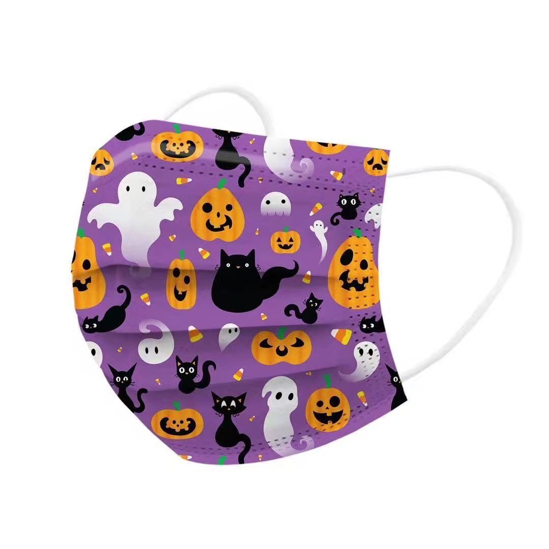 Máscaras de Halloween Máscaras planas con estampado de Halloween