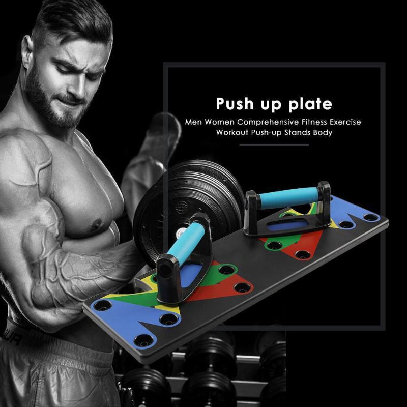 Soporte para tabla de flexiones con nueve funciones para gimnasios de interior