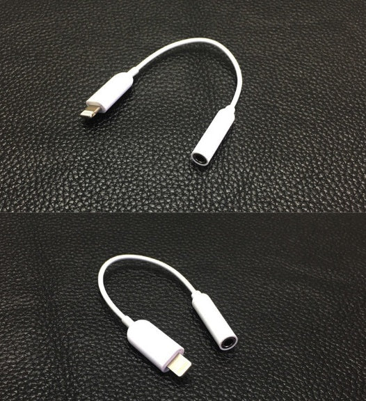 Compatible con Apple, adaptador de auriculares para iPhone 7, cable convertidor de auriculares Lightning a audio de 3,5 mm.