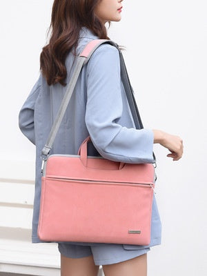 Bolso de piel sintética para portátil, maletín para MacBook Air de 13,3, 14 y 15,6 pulgadas.
