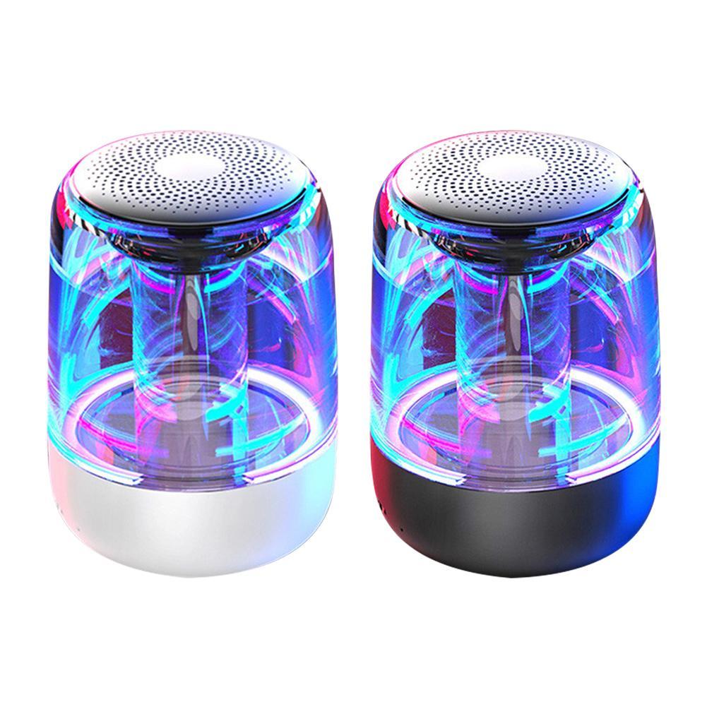 Altavoces portátiles columna Altavoz Bluetooth inalámbrico Bluetooth Radio de graves potente con luz LED de Color Variable