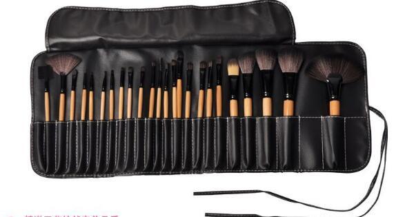 Bolsa de regalo con 24 juegos de brochas de maquillaje profesionales, brochas para cejas, polvos, base, sombras, pinceles y herramientas de maquillaje.