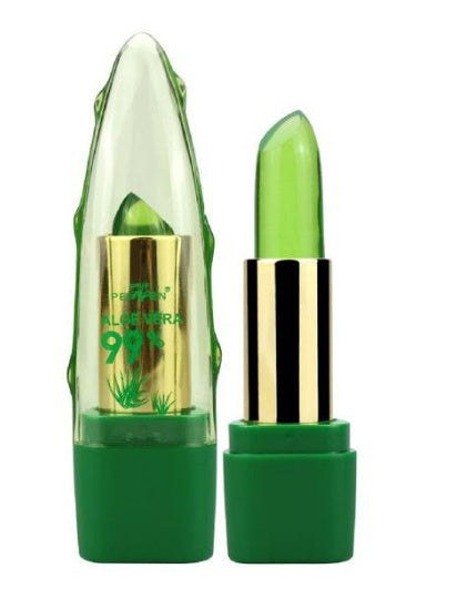 Lápiz labial de aloe vera con gel que cambia de color, hidratante, antisecado, desalinizante, de grano fino, cuidado labial.