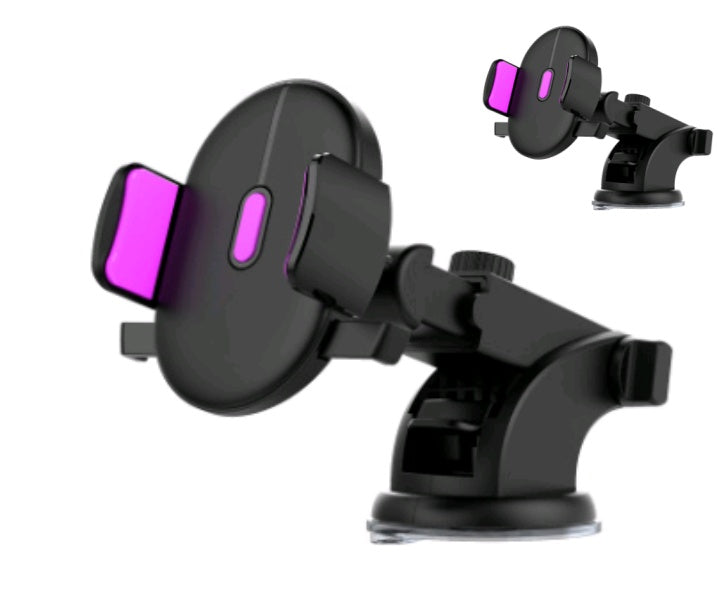 Soporte para teléfono de coche con varilla larga telescópica y ventosa para salpicadero de coche.