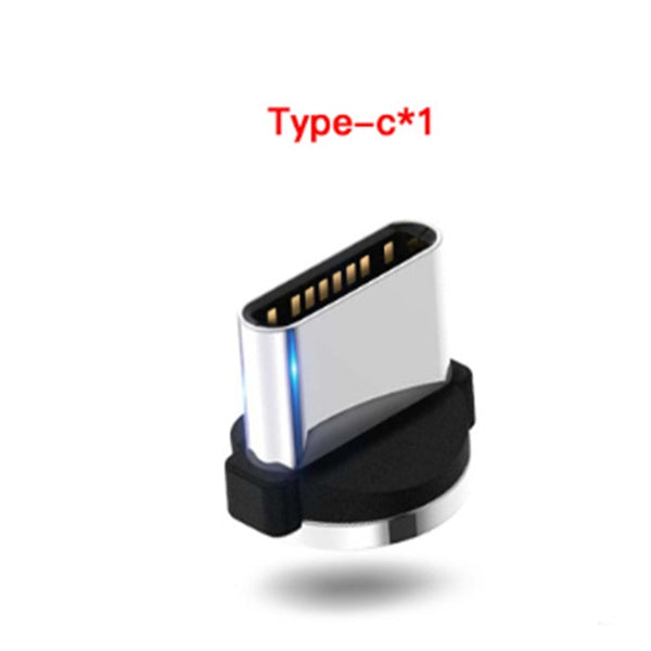 Compatible con Apple, cable de datos de transmisión magnética con luz fluida para iPhone y Android Tipo C