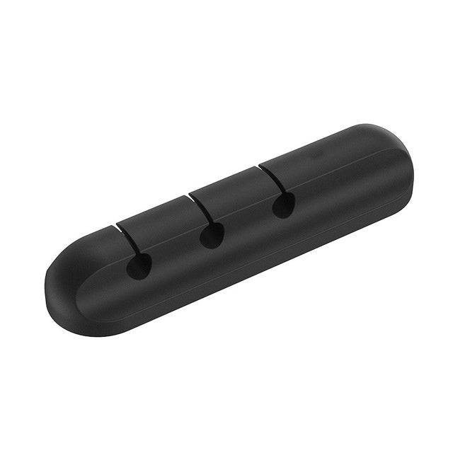 Organizador de cables USB de silicona para escritorio, clips multiusos.