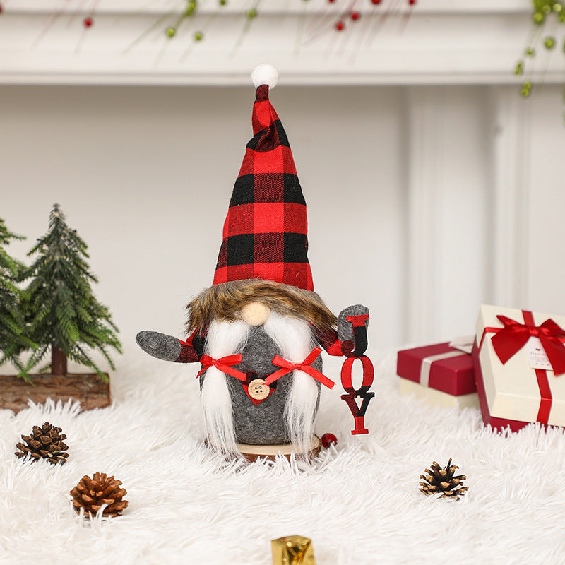 Gnomo navideño sin rostro, decoración navideña para el hogar, regalo de Navidad 2024, regalos de Año Nuevo para niños, decoración navideña para el hogar.