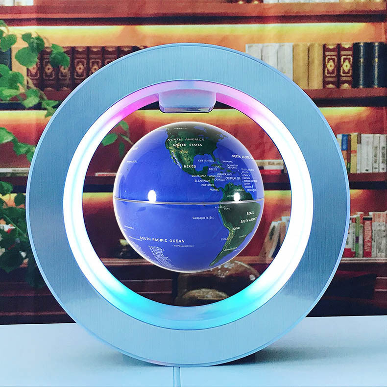 Globo flotante con mapa del mundo LED redondo, luz de levitación magnética, antigravedad, mágico