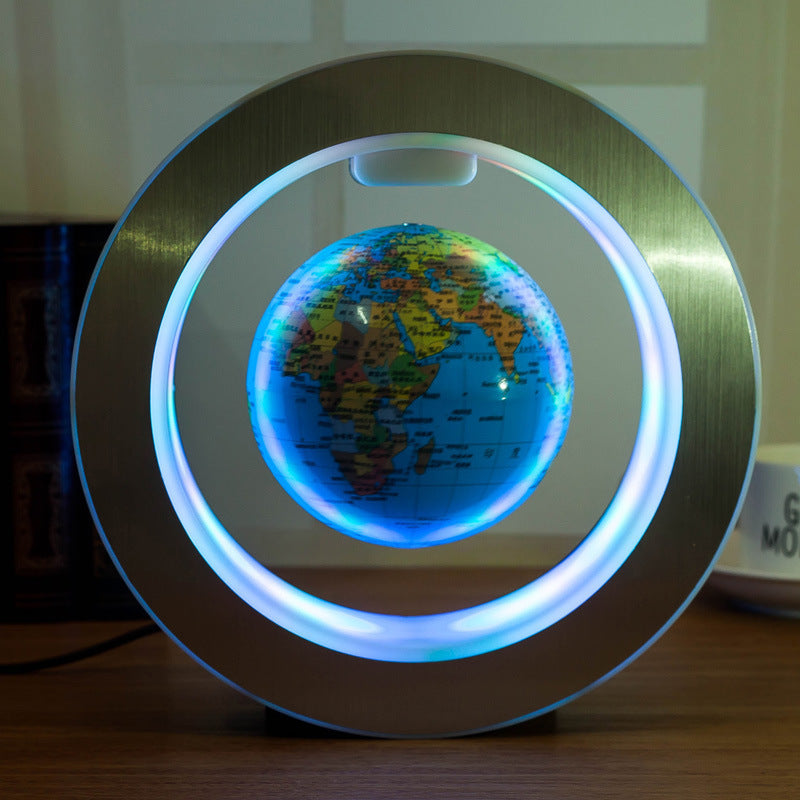 Globo flotante con mapa del mundo LED redondo, luz de levitación magnética, antigravedad, mágico