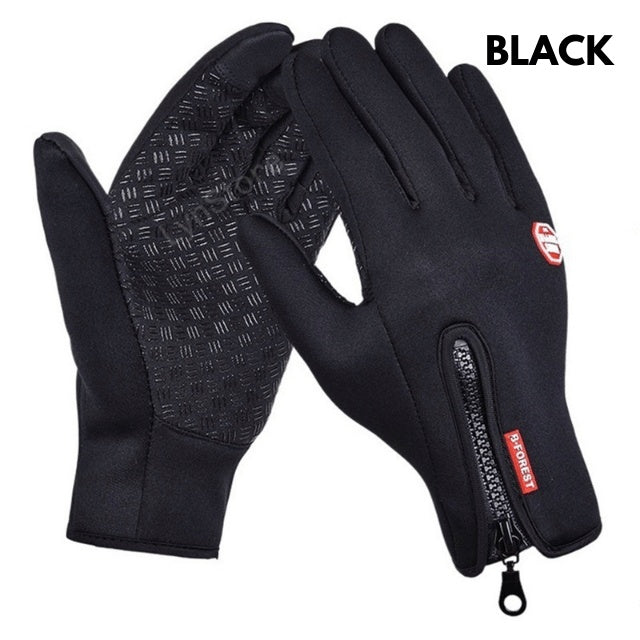 Guantes de invierno para pantalla táctil, para motocicleta, deslizantes, impermeables, deportivos, con forro polar