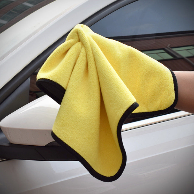 Toalla de lavado de coche de dos colores, de doble cara y de doble uso