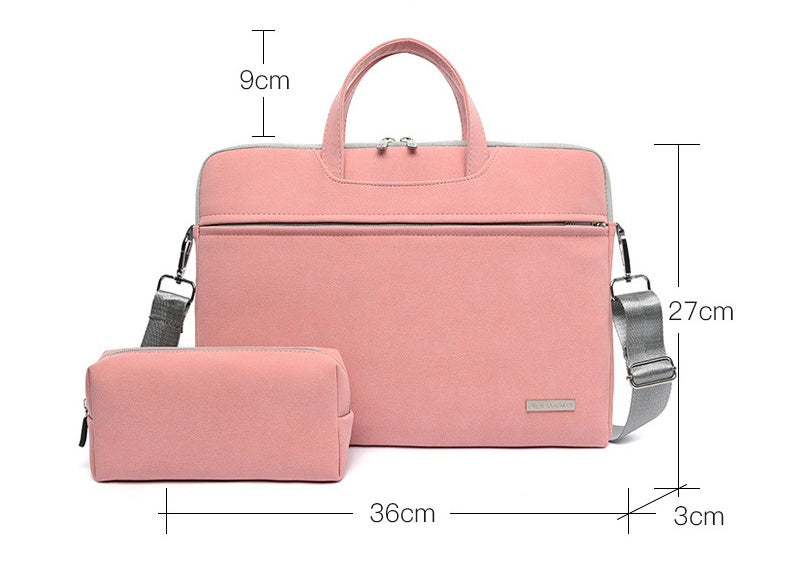 Bolso de piel sintética para portátil, maletín para MacBook Air de 13,3, 14 y 15,6 pulgadas.