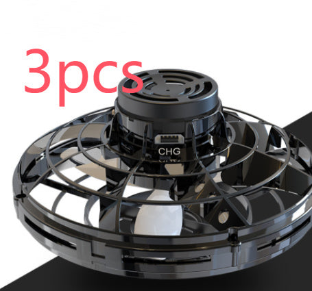 Mini giroscopio de dedo interactivo, juguete de descompresión, dron LED tipo OVNI, helicóptero volador, juguete giratorio para niños
