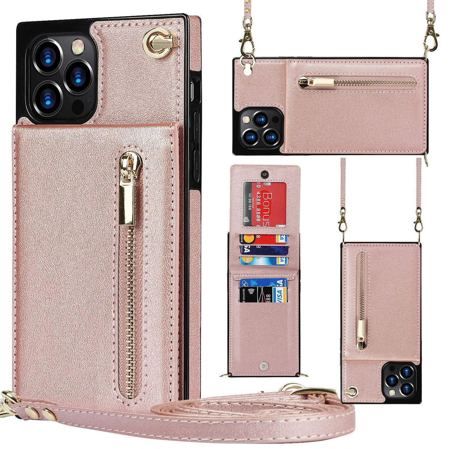 Funda para teléfono con cremallera Funda para teléfono bandolera