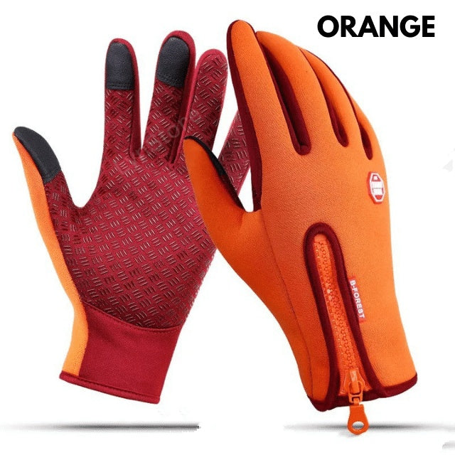 Guantes de invierno para pantalla táctil, para motocicleta, deslizantes, impermeables, deportivos, con forro polar