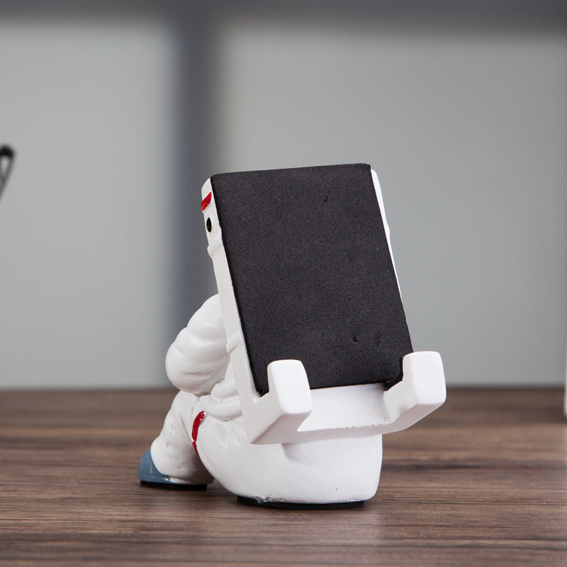 Soporte para teléfono móvil con diseño de astronauta, ideal para estudiantes, ideal como regalo creativo, decoración de escritorio pequeña.