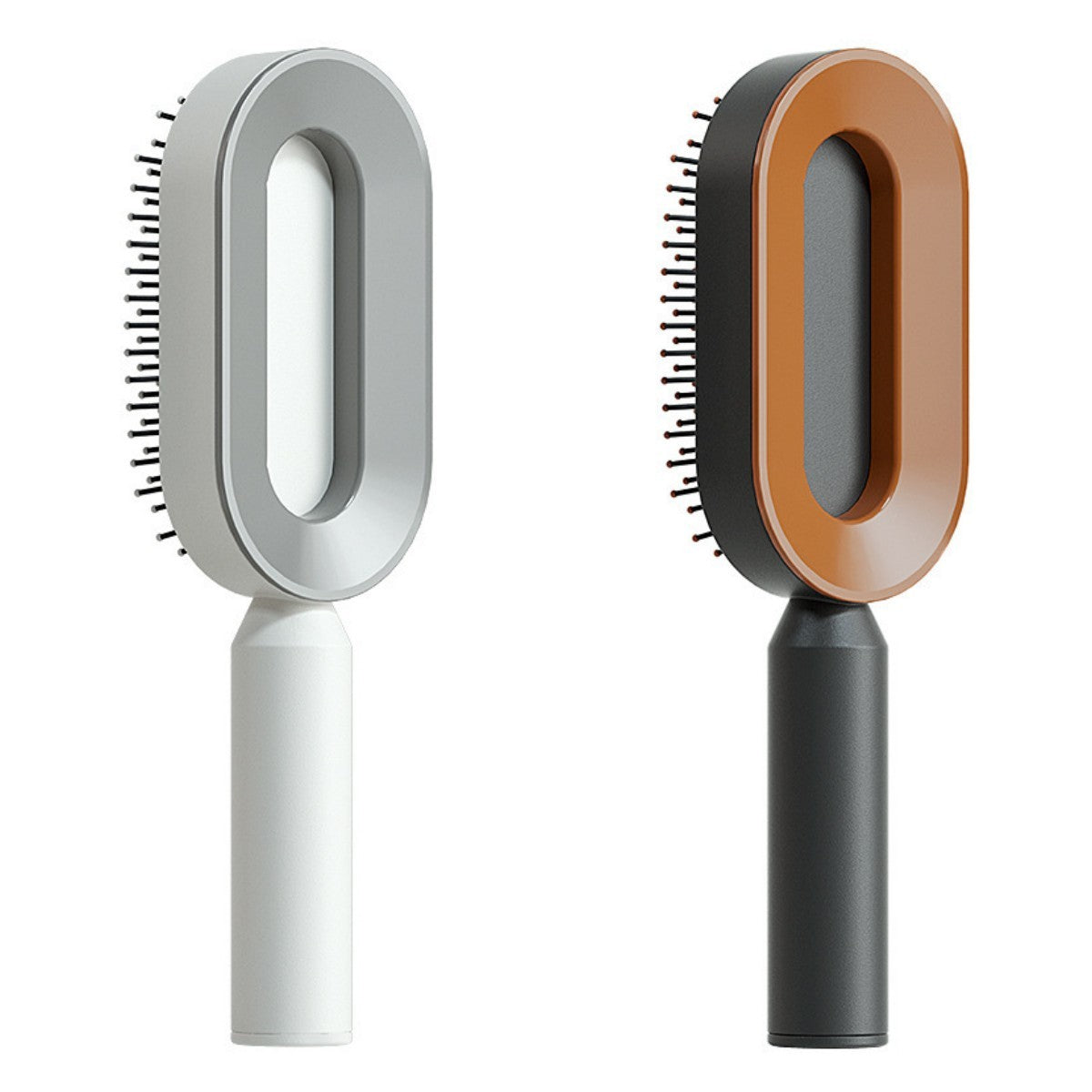 Cepillo autolimpiante para el cabello para mujeres, con una sola tecla, para la pérdida del cabello, masajeador de bolsas de aire, peine para el cuero cabelludo, cepillo antiestático.