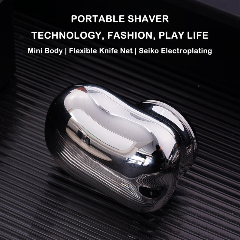 Mini afeitadora facial inalámbrica portátil, recargable por USB, eléctrica, en seco y húmedo, sin dolor, tamaño pequeño, para hombres.