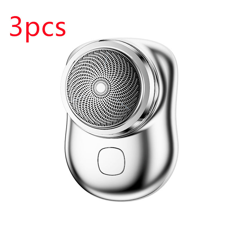 Mini afeitadora facial inalámbrica portátil, recargable por USB, eléctrica, en seco y húmedo, sin dolor, tamaño pequeño, para hombres.