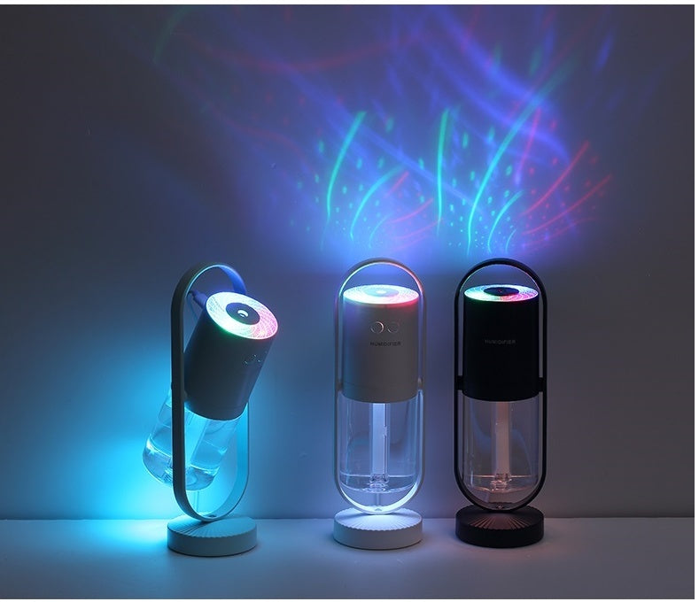 Humidificador de aire USB Magic Shadow para el hogar con luces, generador de niebla ultrasónico para coche.