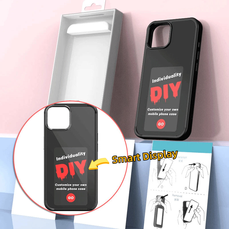Funda para teléfono con pantalla de tinta electrónica, proyección ilimitada, personalizada, sin batería.