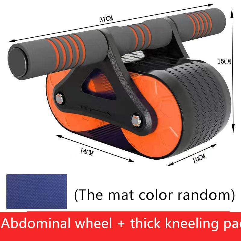 Ejercitador abdominal de doble rueda, con rebote automático, rodillo para abdominales, gimnasio, deportes