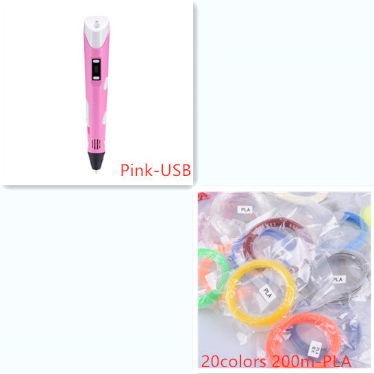 Bolígrafo de impresión 3D, bolígrafo 3D de dos generaciones, grafiti, pincel estereoscópico 3D, rompecabezas para niños, juguetes de pintura