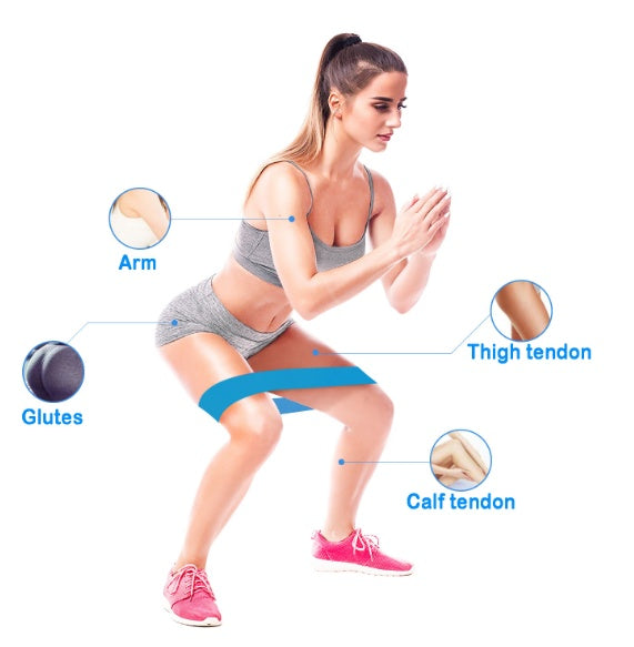 Bandas de resistencia elásticas para glúteos, culturismo, fitness, ligas de gimnasio, mini yoga
