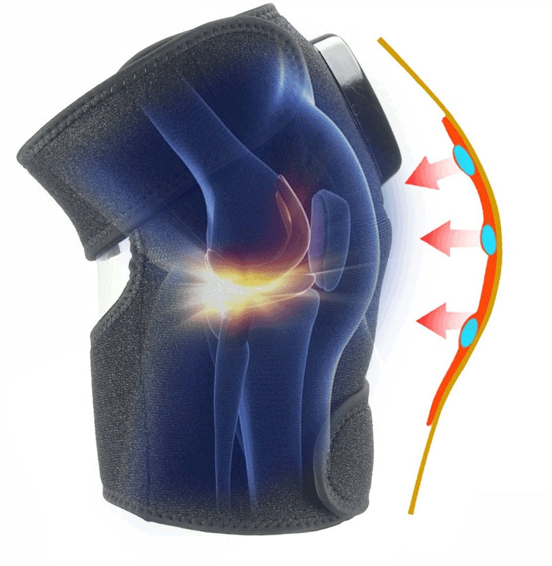 Masajeador eléctrico de rodilla con calefacción por infrarrojos, terapia de vibración, máquina de fisioterapia, masajeador para aliviar el dolor.