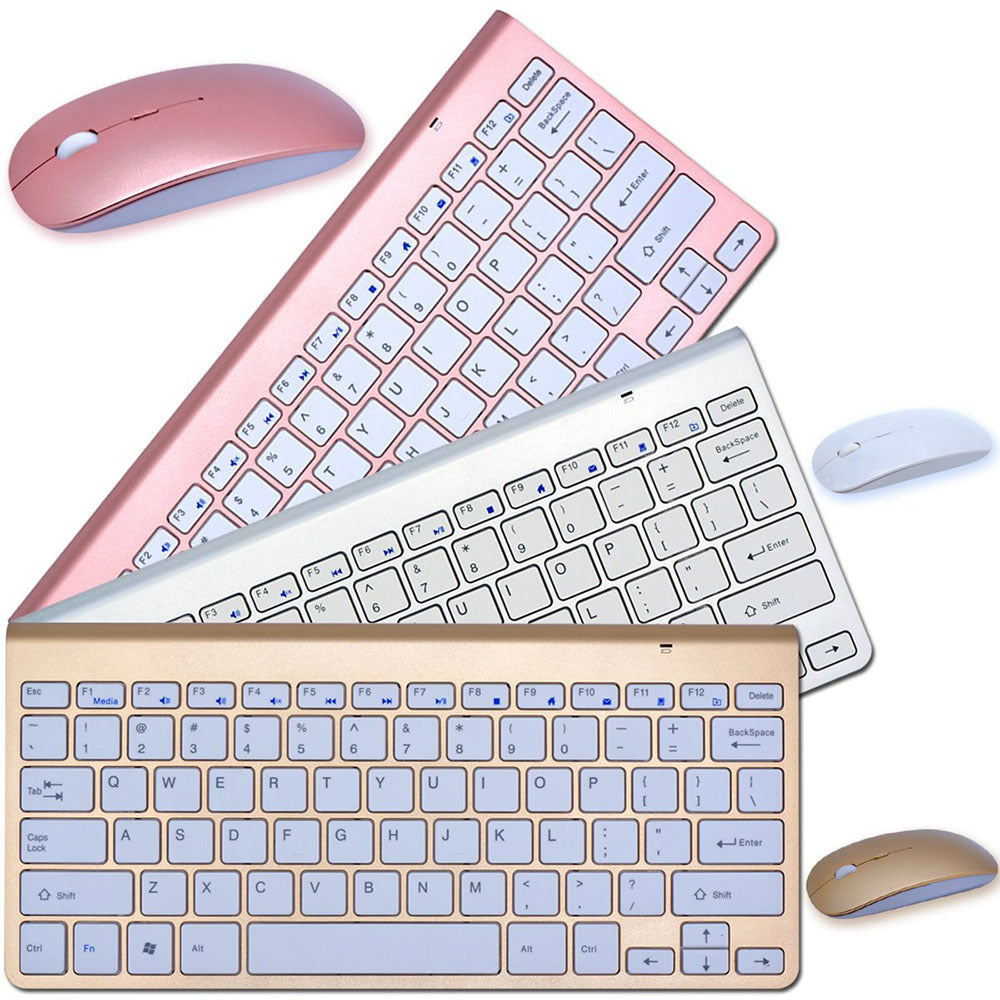 Teclado y ratón inalámbricos de 2,4G, portátiles, mini, para portátiles, Mac, PC de escritorio, Smart TV, PS4.