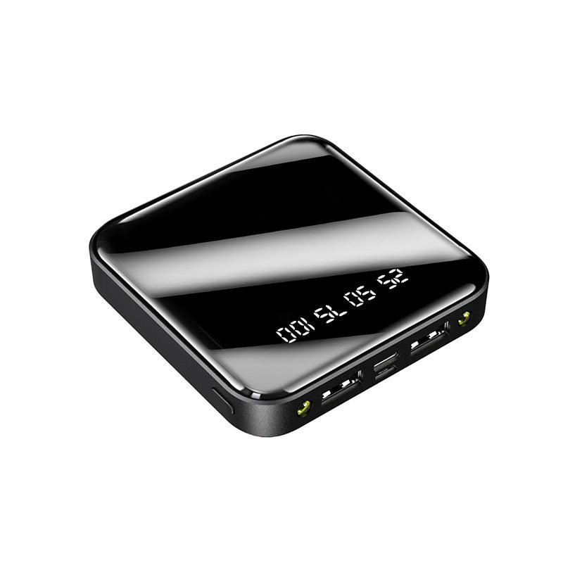 Mini banco de energía de 20000 mAh con pantalla digital y espejo portátil