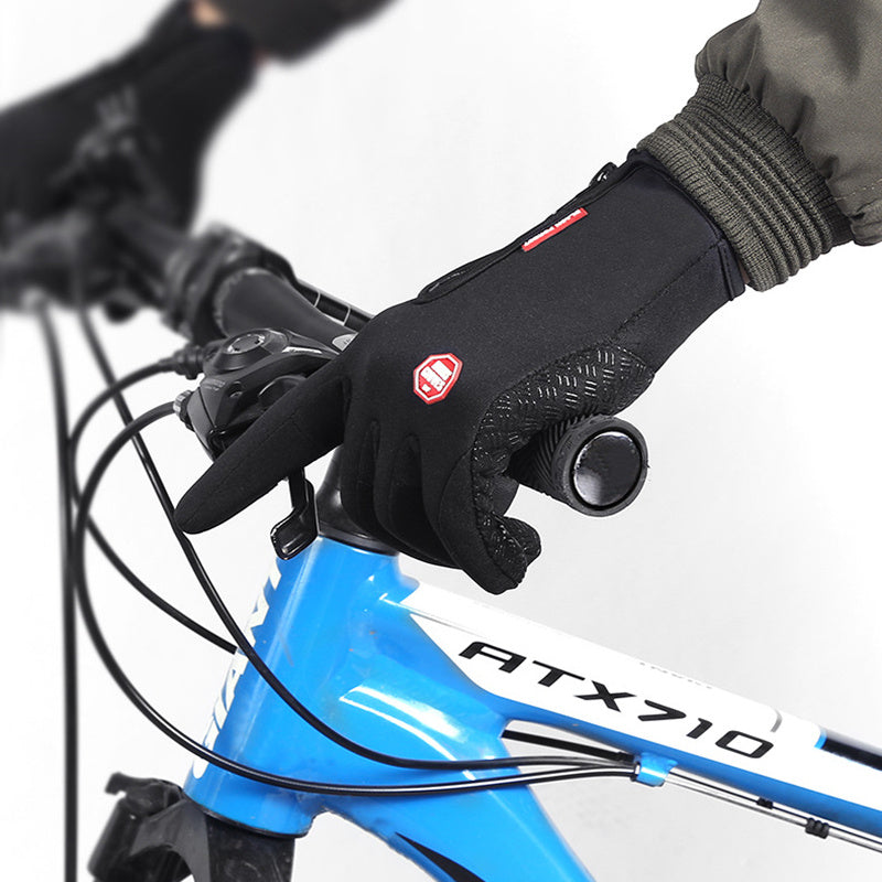 Guantes de invierno para pantalla táctil, para motocicleta, deslizantes, impermeables, deportivos, con forro polar