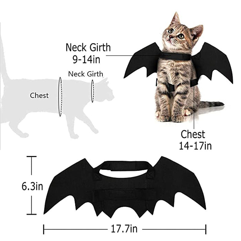 Alas de murciélago para Halloween, accesorios creativos para Halloween, suministros para mascotas, decoración de Halloween, suministros para mascotas, alas de gato para Halloween, suministros para mascotas