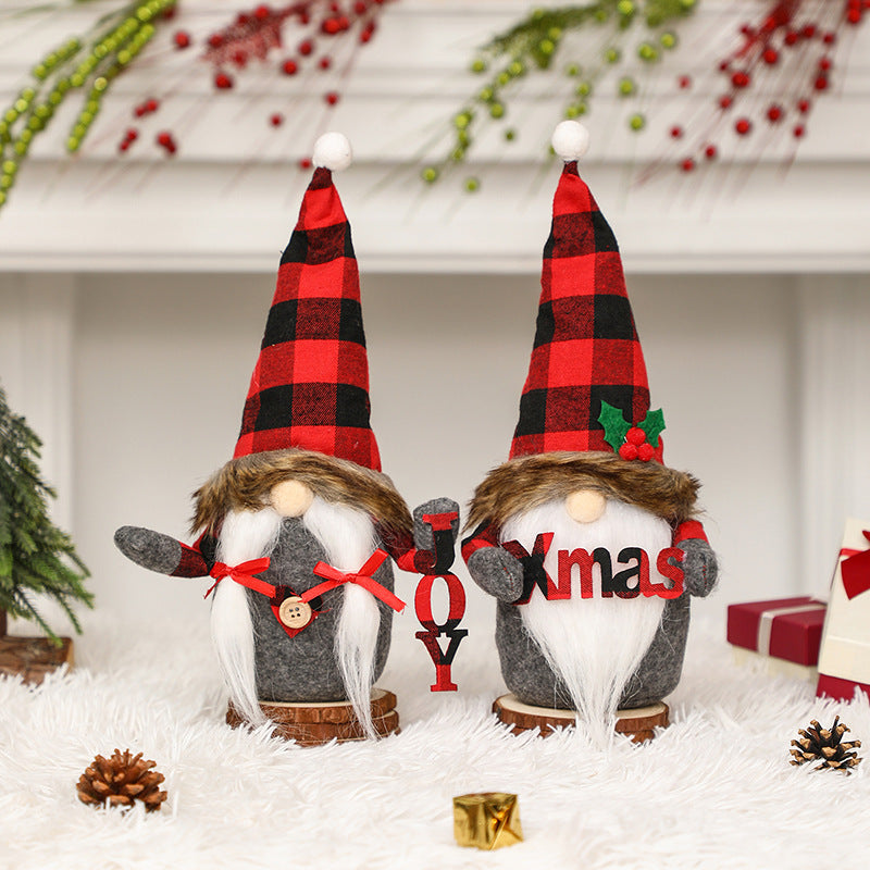 Gnomo navideño sin rostro, decoración navideña para el hogar, regalo de Navidad 2024, regalos de Año Nuevo para niños, decoración navideña para el hogar.