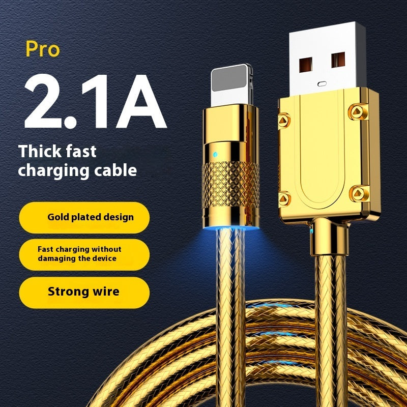 Cable de carga ultrarrápido de 120 W para coche con núcleo de cobre puro