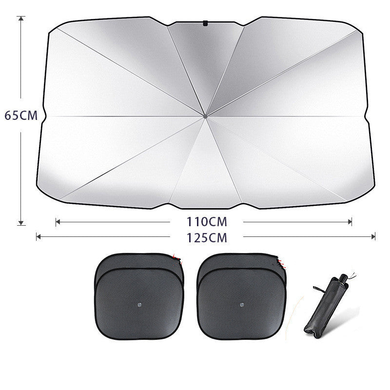 Parasol plegable para parabrisas de coche, protección UV, aislamiento térmico, cubierta para ventana delantera, protector interior, gadgets de verano