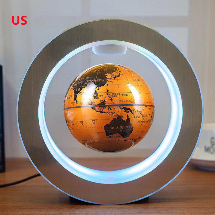 Globo flotante con mapa del mundo LED redondo, luz de levitación magnética, antigravedad, mágico