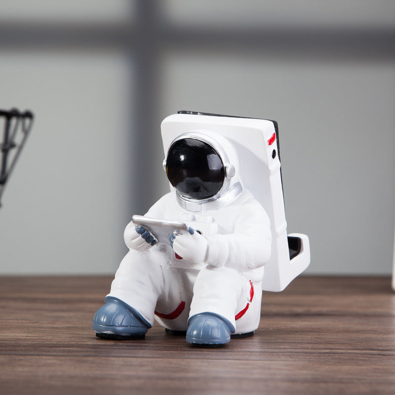 Soporte para teléfono móvil con diseño de astronauta, ideal para estudiantes, ideal como regalo creativo, decoración de escritorio pequeña.