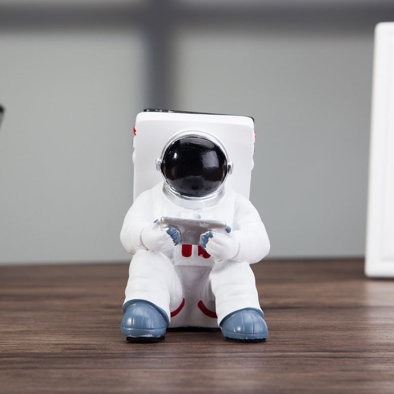 Soporte para teléfono móvil con diseño de astronauta, ideal para estudiantes, ideal como regalo creativo, decoración de escritorio pequeña.