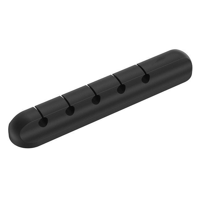 Organizador de cables USB de silicona para escritorio, clips multiusos.