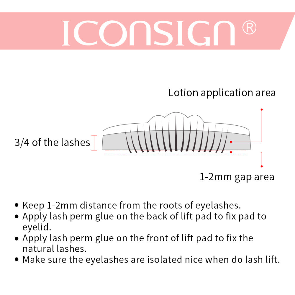 Kit de levantamiento de pestañas ICONSIGN, kit de permanente de pestañas, rizador de pestañas, herramientas de maquillaje de ojos