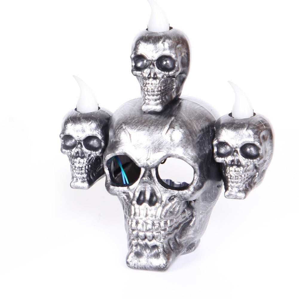 Nueva decoración de Halloween: Calavera de Halloween con adornos de luces.