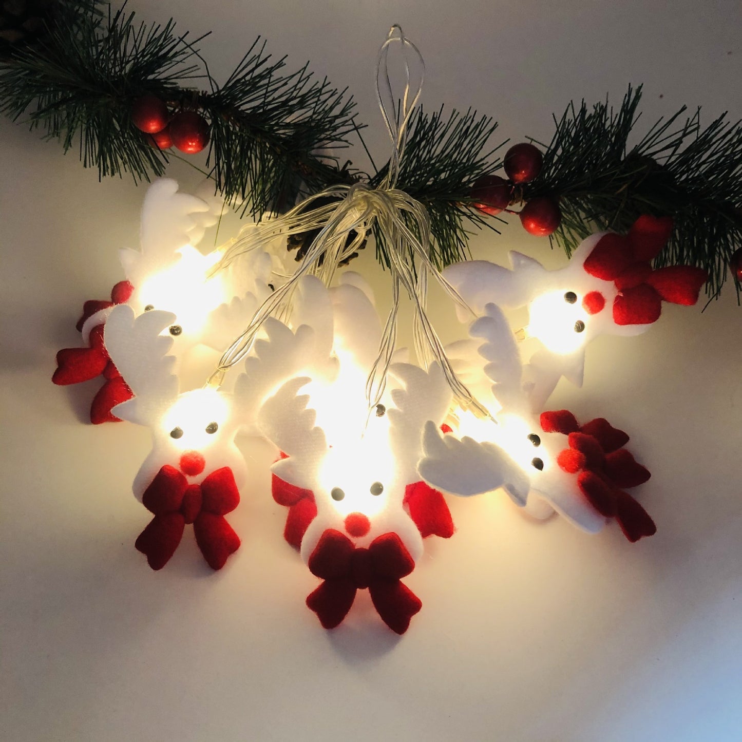 Guirnalda de luces LED con forma de muñeco de nieve para decoración navideña, decoración para el hogar, adorno navideño de Año Nuevo
