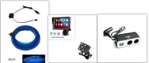Pantalla inteligente IPS de 7 pulgadas para coche, inalámbrica, Carplay, pantalla de proyección para teléfono móvil, navegación