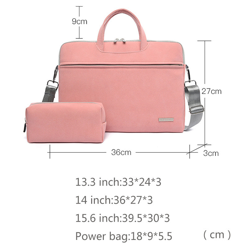 Bolso de piel sintética para portátil, maletín para MacBook Air de 13,3, 14 y 15,6 pulgadas.