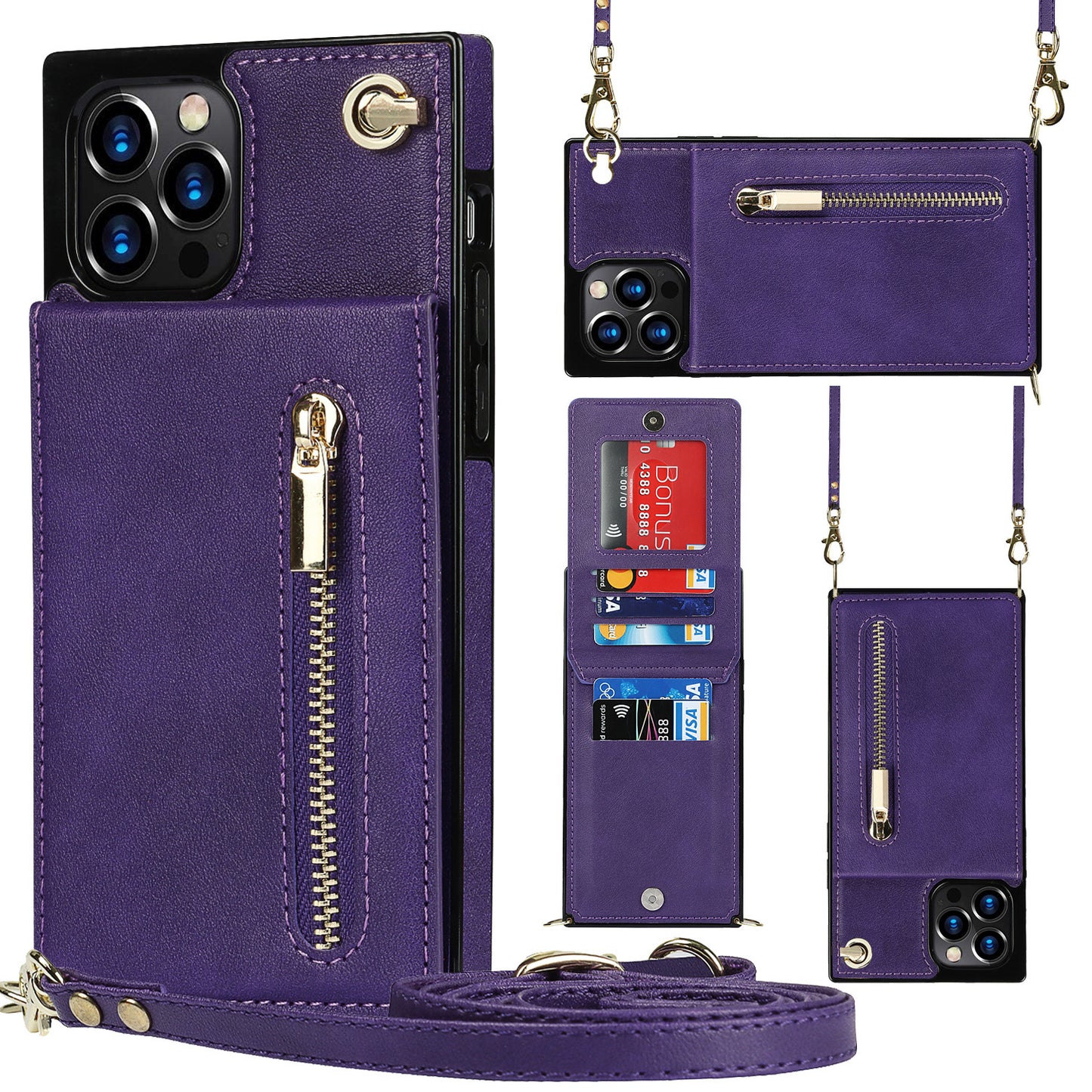 Funda para teléfono con cremallera Funda para teléfono bandolera