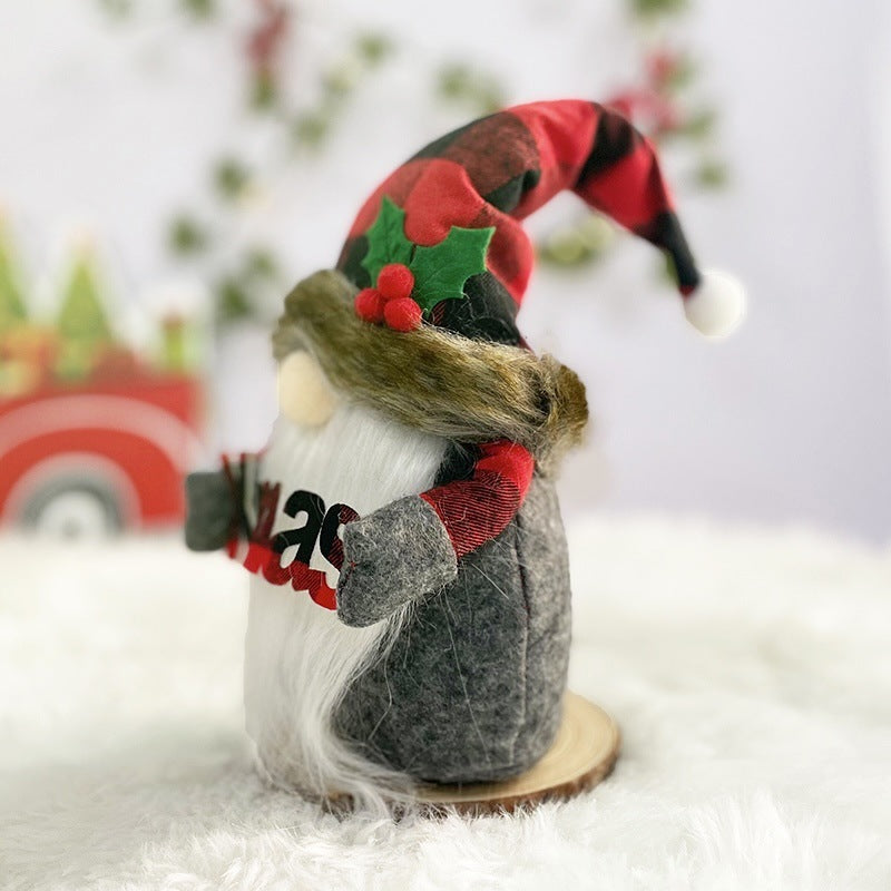 Gnomo navideño sin rostro, decoración navideña para el hogar, regalo de Navidad 2024, regalos de Año Nuevo para niños, decoración navideña para el hogar.