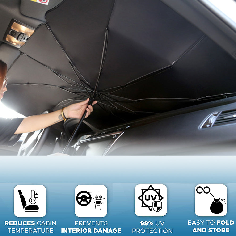 Parasol plegable para parabrisas de coche, protección UV, aislamiento térmico, cubierta para ventana delantera, protector interior, gadgets de verano